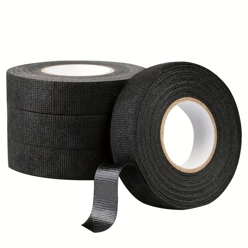 4-piece Insulating Tape For Car Black Felt Tape Self-adhesive Automotive  Cable For Automotive And Electrical Wiring, 19mm*15m/0.75*590in